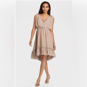 Jessica Simpson Beige High Low Dress